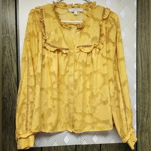 Anthropologie Flat white blouse